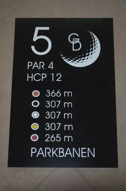  Tablica informacyjna na pole golfowe