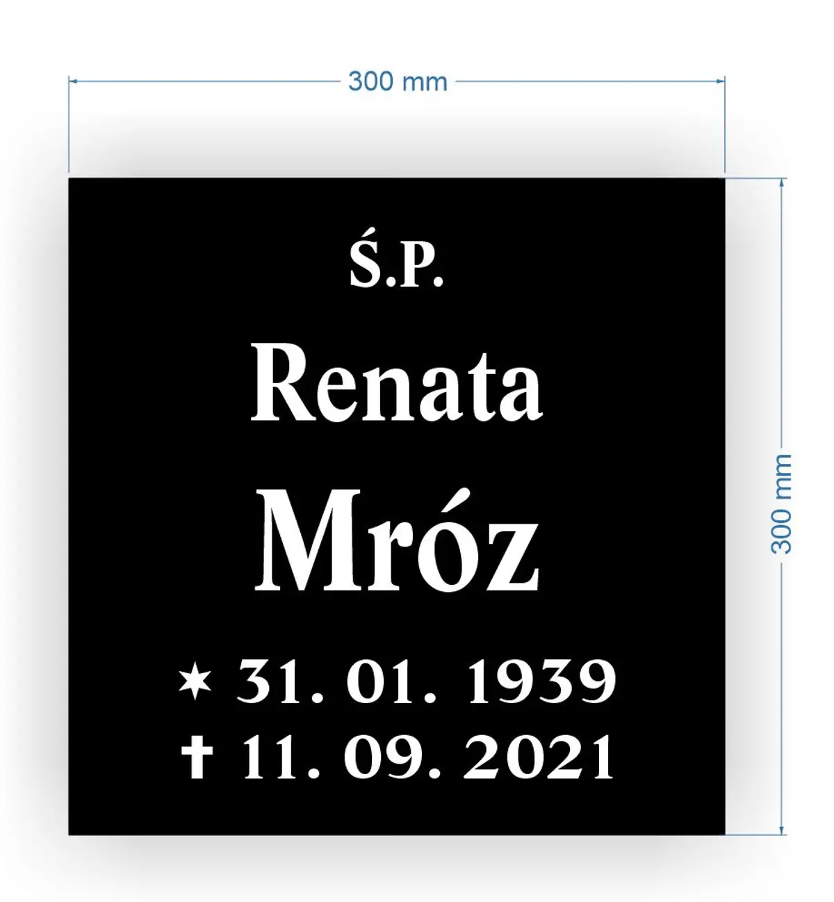 Płyta granitowa urnowa (DE)