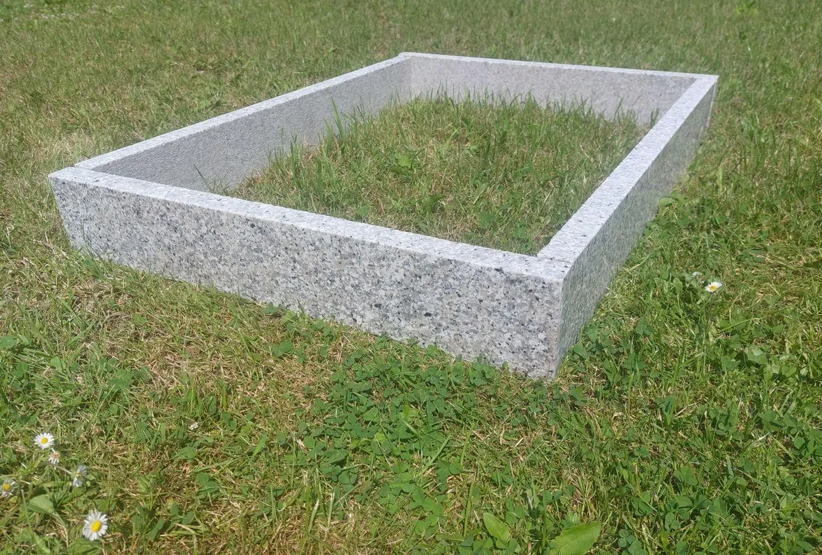 Granitowa rama, granitowe obrzeże na cmentarz dla zwierząt