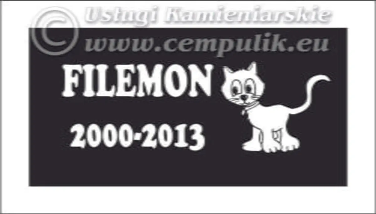 Płyta nagrobna dla kota (wzór k1)