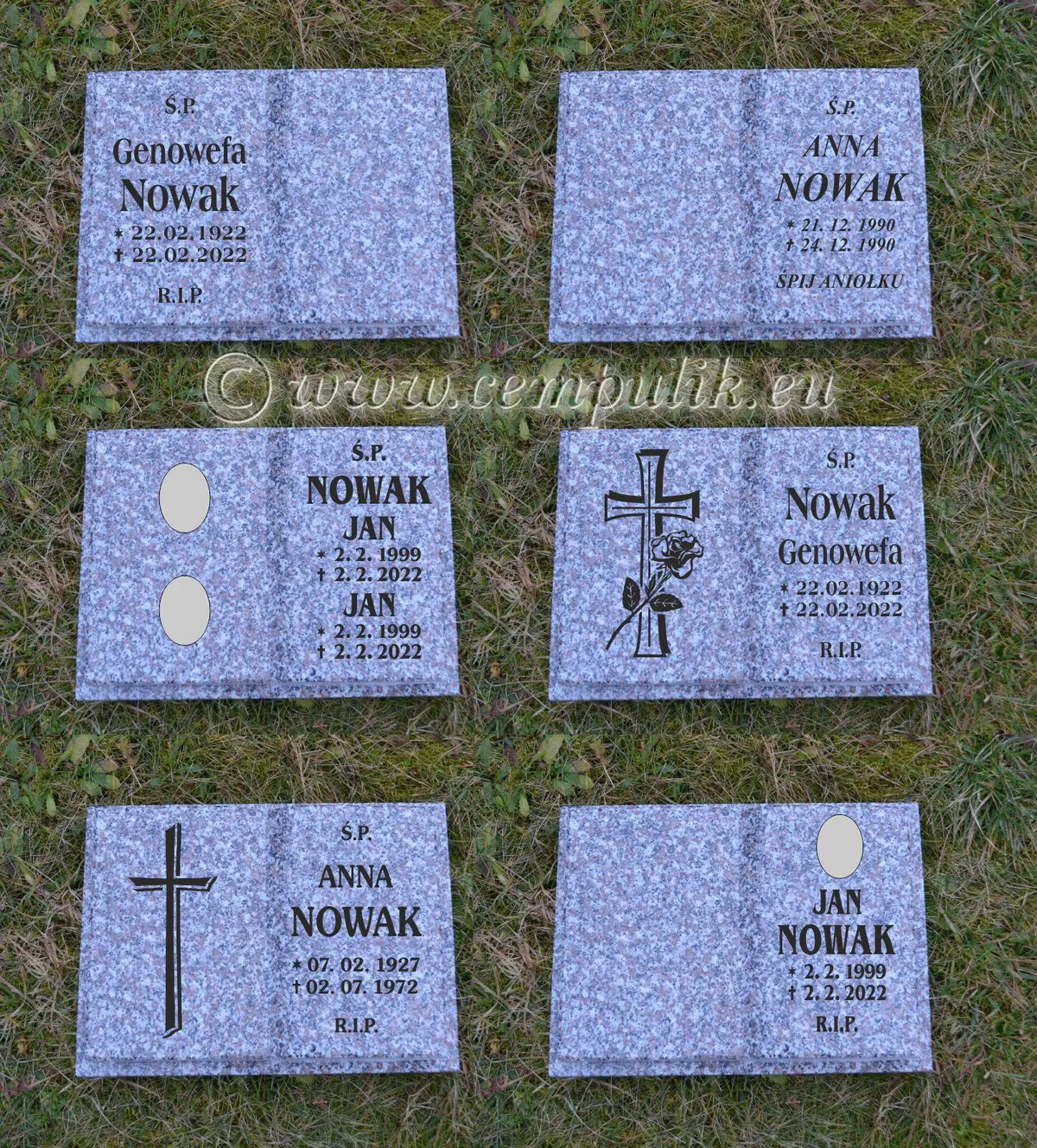 Granit-Gedenkbuch aus braunem Granit – 40 × 30 cm