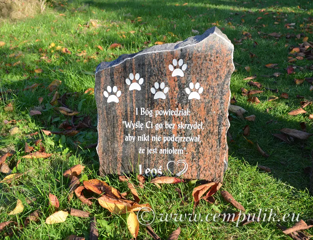 Płyta Łupana z napisem - Brązowy Granit