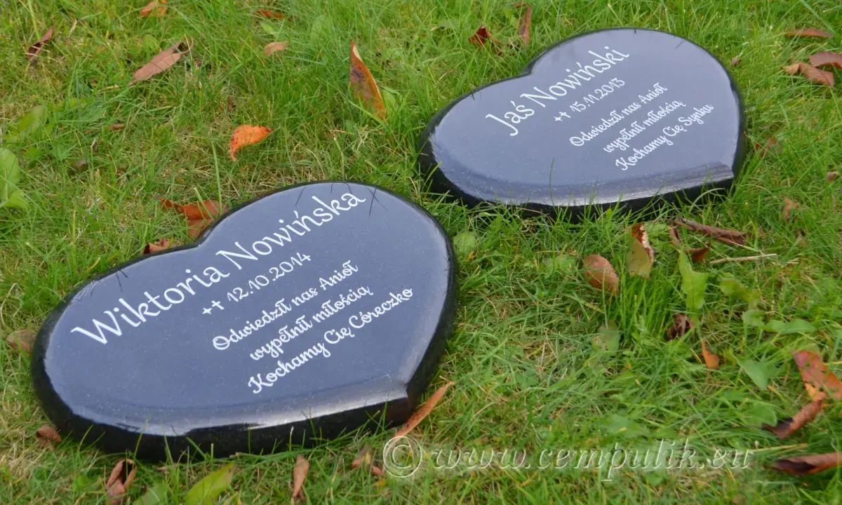 serce o grubości 5cm z napisem