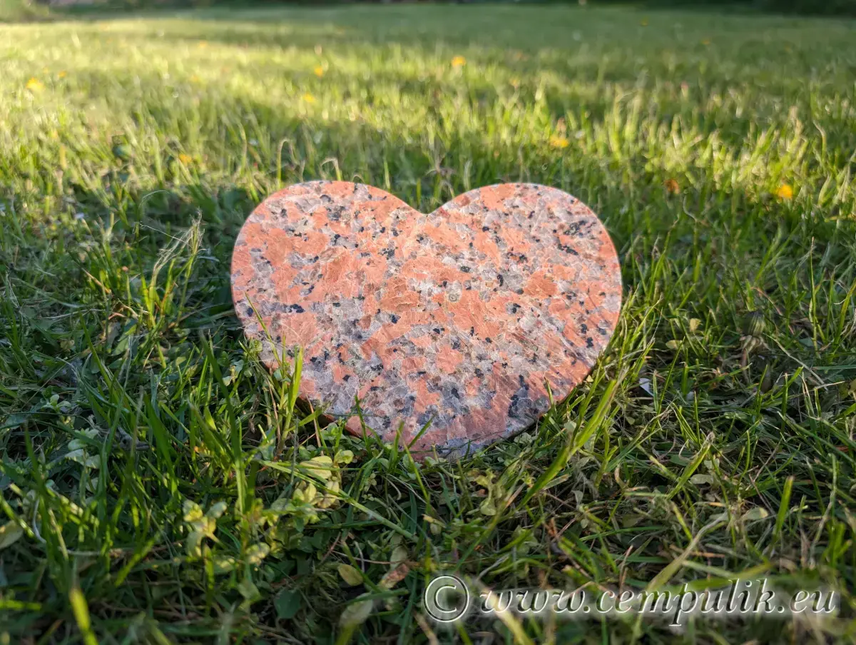 Personalized Pink Granite Pet Memorial Heart