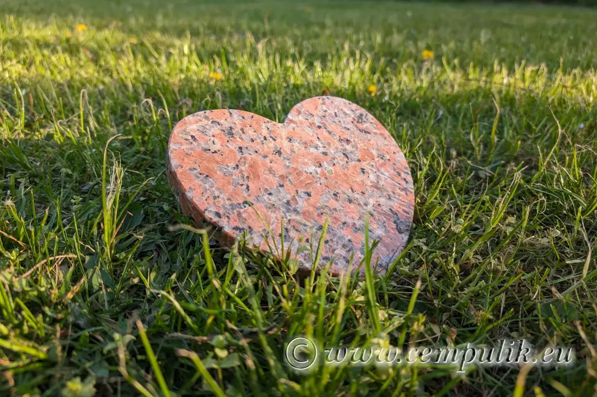 Personalized Pink Granite Pet Memorial Heart