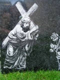 Jezus niosący krzyż grawer