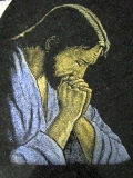 Jezus modlący się kolorowy