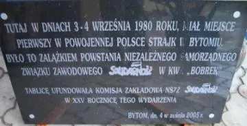  Upamiętnienie związku zawodowego 	Solidarność
                                    