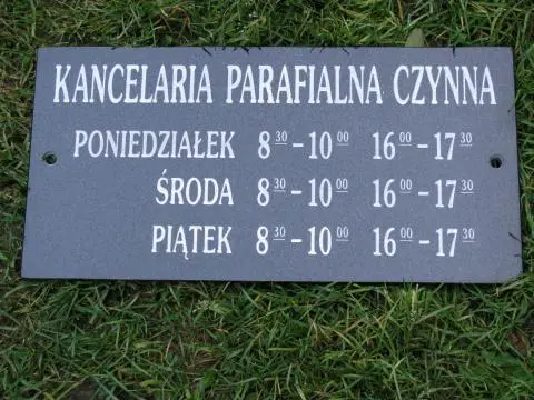  Tablica granitowa Kancelaria Parafialna