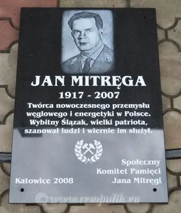  Katowicka Tablica pamiątkowa dla wybitnego Ślązaka <strong>Jana Mitręgi</strong>