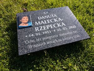 Nagrobek poduszka Impala Małecka wersja 7 - artystyczna forma granitowa