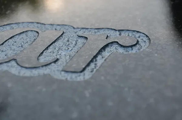 Sandblasted Grave Letter in Granite — Precise and Durable