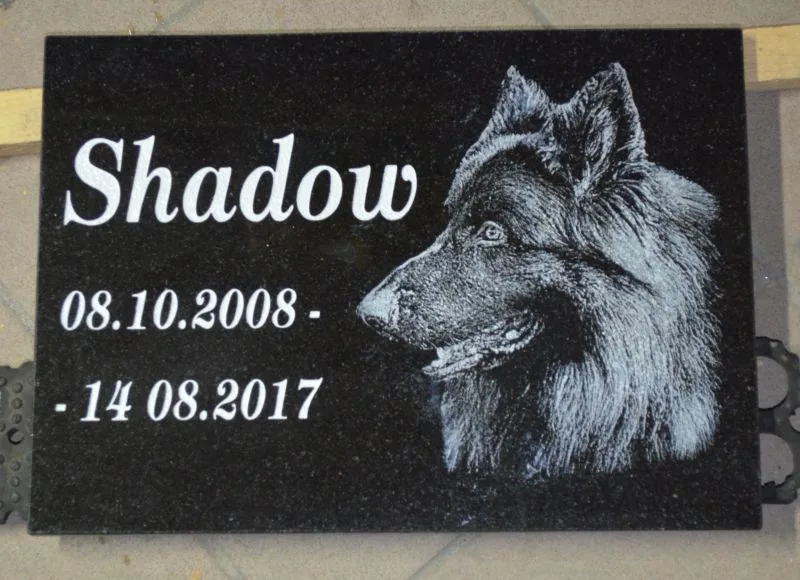Płyta Nagrobna z Wizerunkiem i Napisem 35x25cm