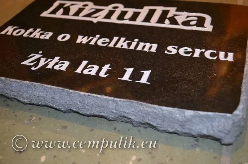 Płyta Łupana z napisem - Brązowy Granit