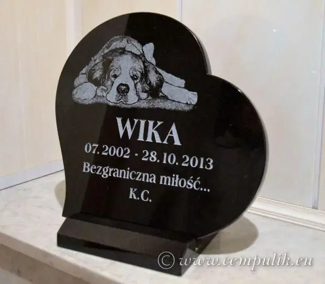 Serce Granitowe na Pomnik - Nagrobek dla Zwierząt