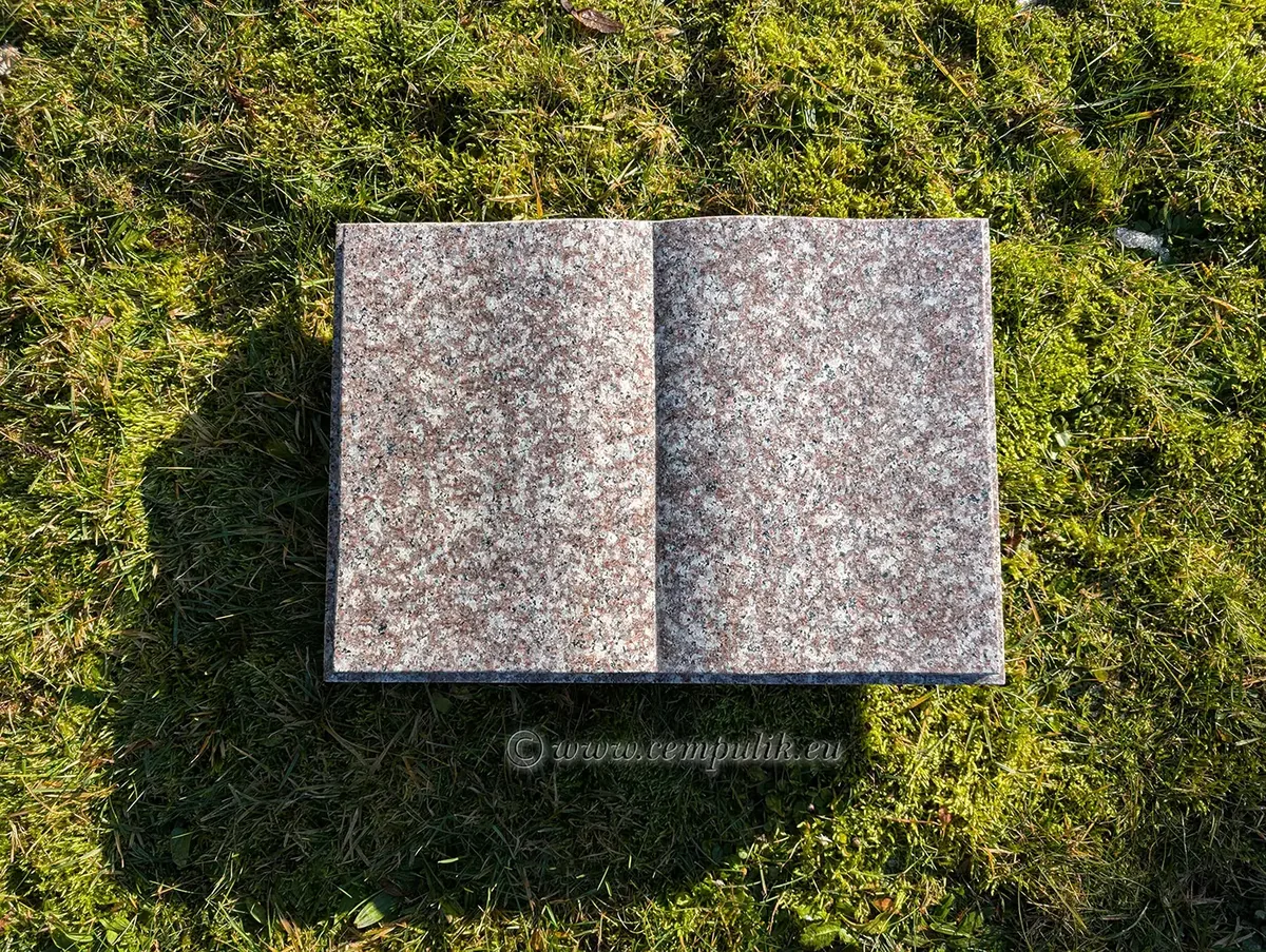 Duża Brązowa Książka Granitowa na Nagrobek (50x35cm) | Monumentalna Elegancja