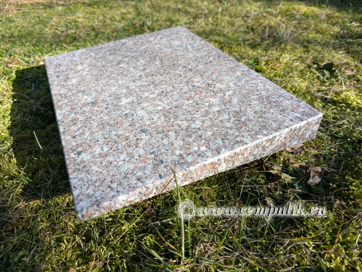 Poduszka Granitowa Nagrobna — Jasnobrązowa Wielobarwna 40x30 cm