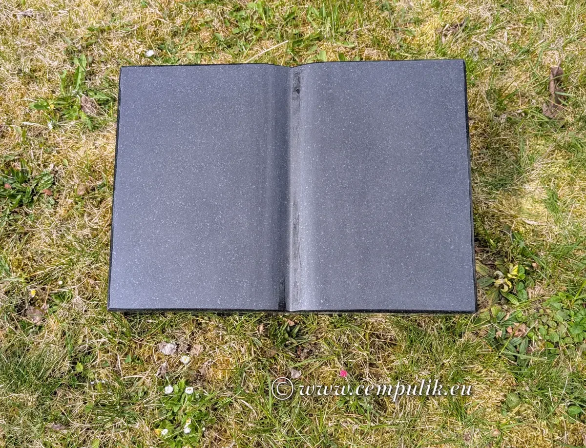Książka Nagrobna Czarna Granit Szwed