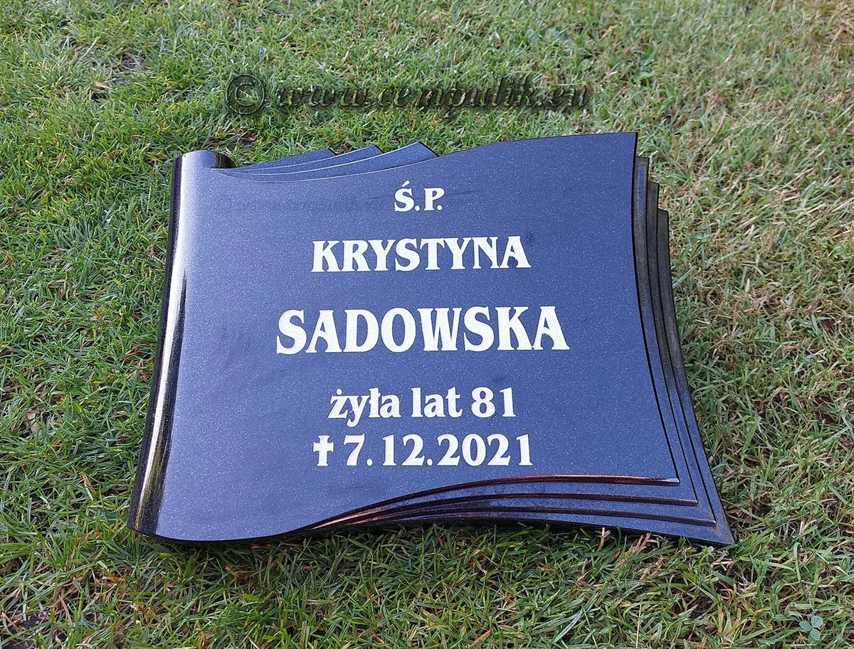Personalised Granite Papyrus Memorial Scroll 40×30 — Inscription Only