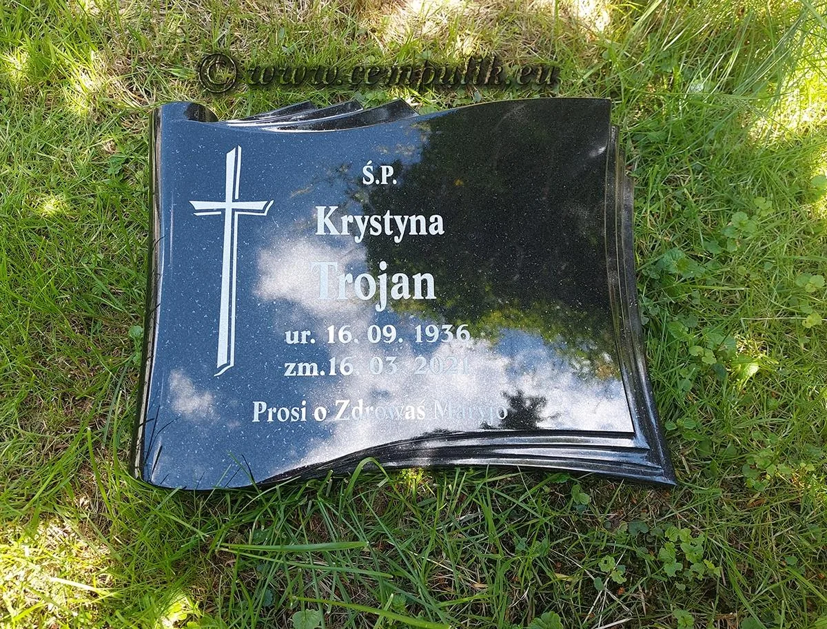 Personalised Granite Papyrus Memorial Scroll 40×30 — Inscription Only