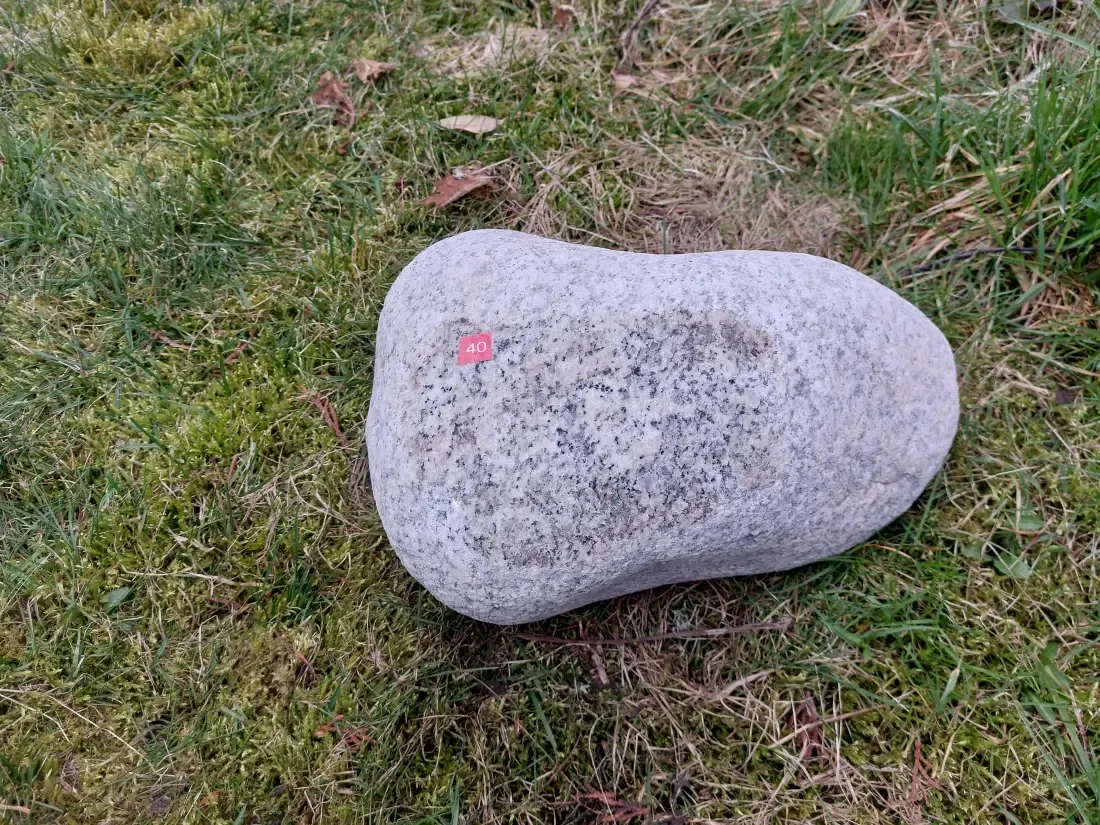 #40 Pet Memorial Boulder – Solid Natural Granite