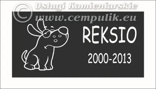Dog Memorial Plaque with Engraving and Graphic – Granite Model P3