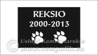 Granite Pet Memorial Plaque with Paw Prints (Pattern P2)