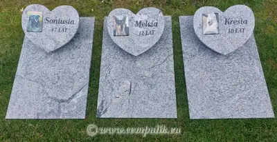 Large Pet Gravestone – Granite Heart with Base
