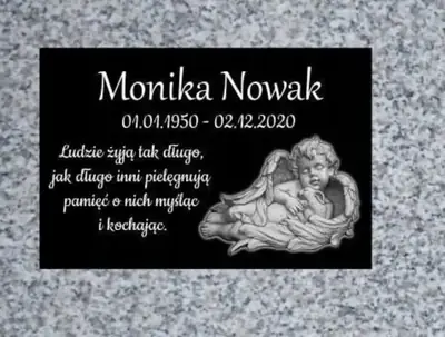 Granitafel Grabstein personalisiert 30×20 cm – Individuelle Gedenktafel (Hersteller)