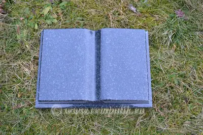 Dark Grey Granite Book (Impala) for Gravestone | 40x30 cm