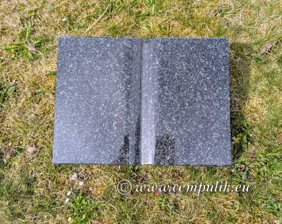 Dunkelgraues Granit-Gedenkbuch