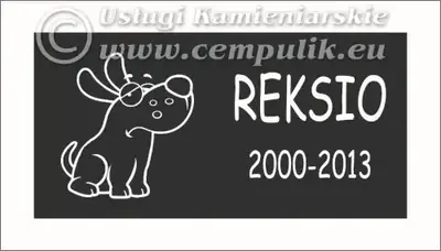 Dog Memorial Plaque with Engraving and Graphic – Granite Model P3