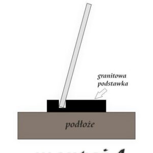 Podstawka granitowa z nacięciem dla trwałego i estetycznego montażu płytek - różne rozmiary