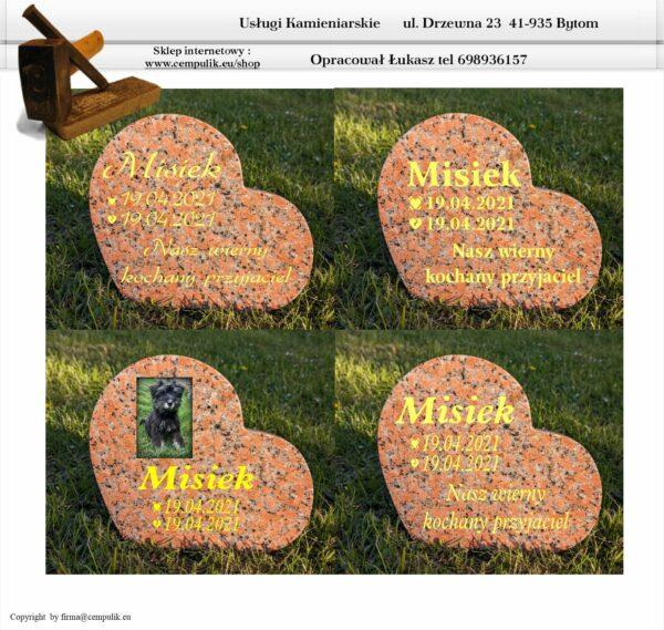 Tilted Heart-Shaped Pet Memorial in Warm Granite Tones (color4) - Image 5