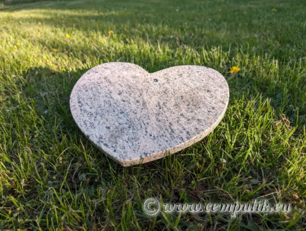 Cream Granite Heart Pet Memorial – A Unique Tribute to Your Beloved Pet (color3) - Image 2