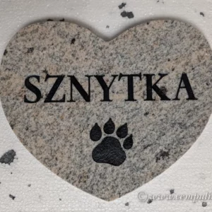 Cream Granite Heart Pet Memorial – A Unique Tribute to Your Beloved Pet (color3)
