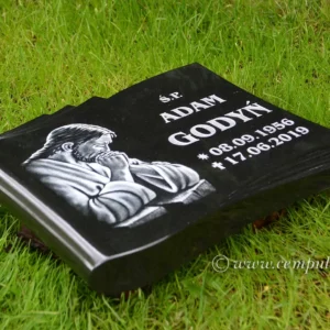Elegant Black Granite Memorial Plaque with Custom Engraving