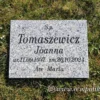 poduszka granitowa nagrobna z napisem