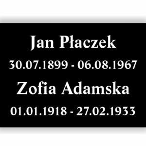 Płyta zgodnie z projektem 30x20