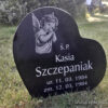 serce granitowe na grób dziecięcy